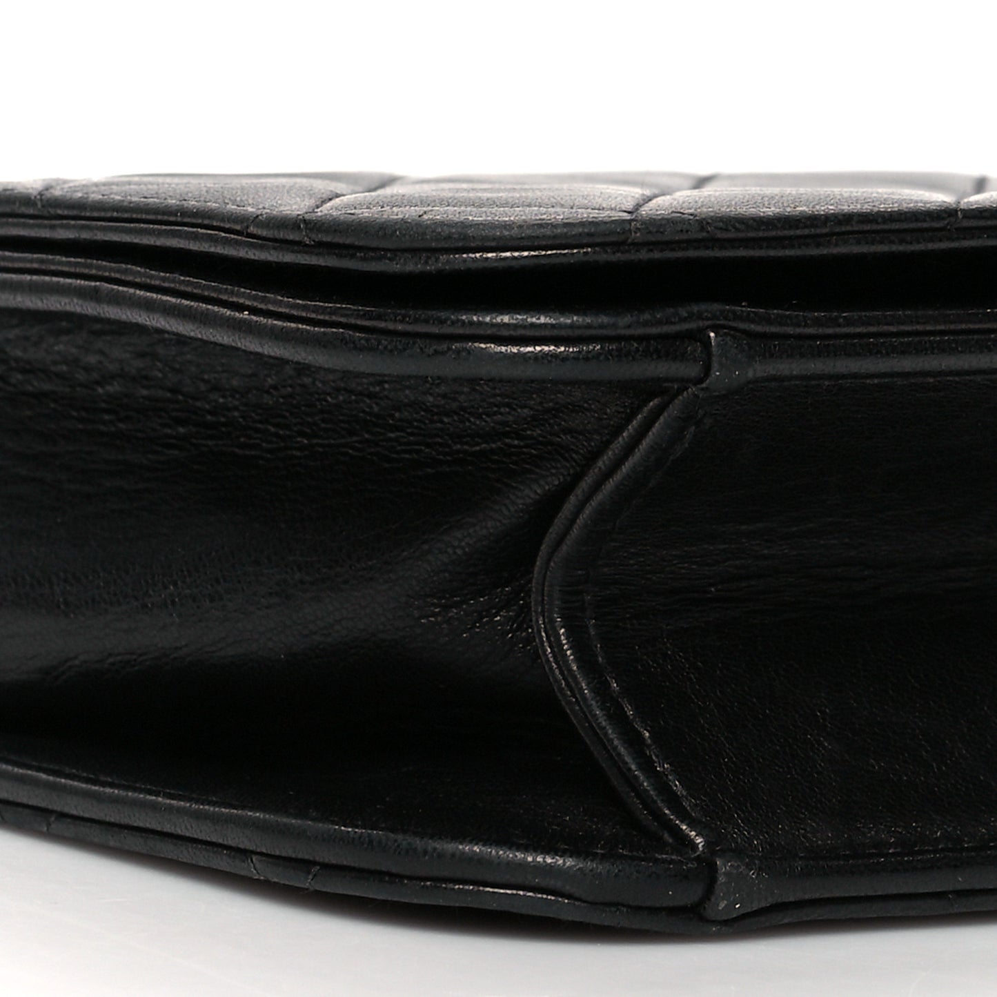 Lambskin Quilted Small Single Flap Black