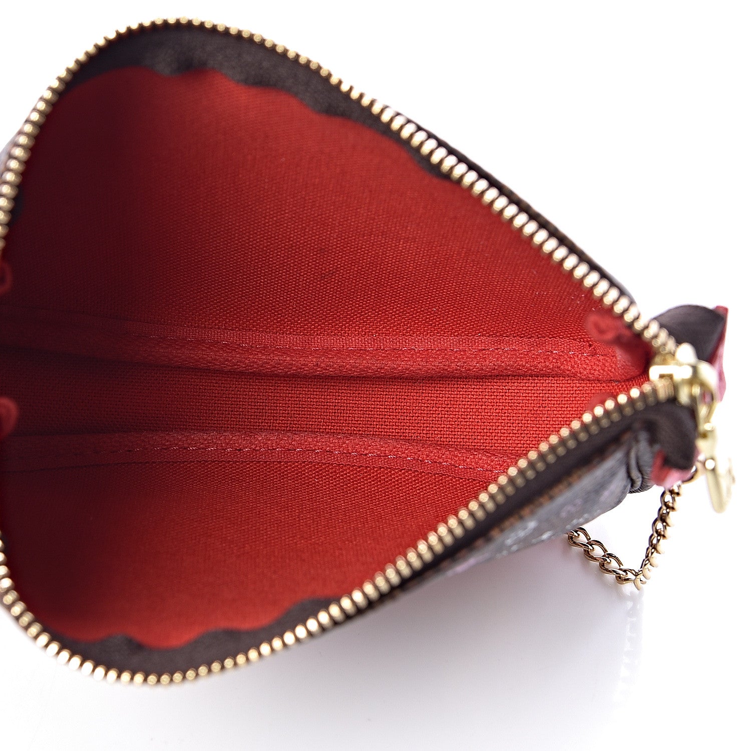 Louis Vuitton Damier Ebene 2019 Christmas Animation Mini Pochette Accessories Red 5 of 8