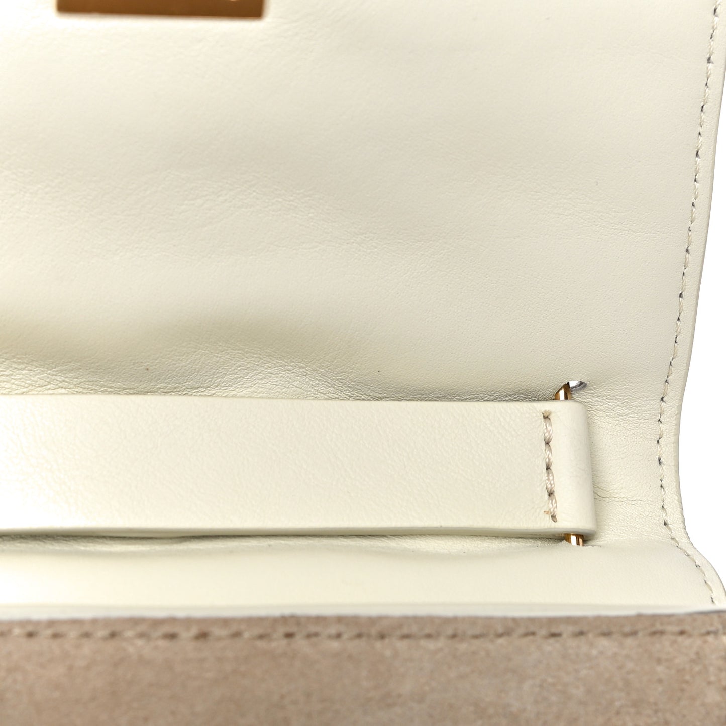 Calfskin Quilted Drew Bijou Shoulder Bag Natural White