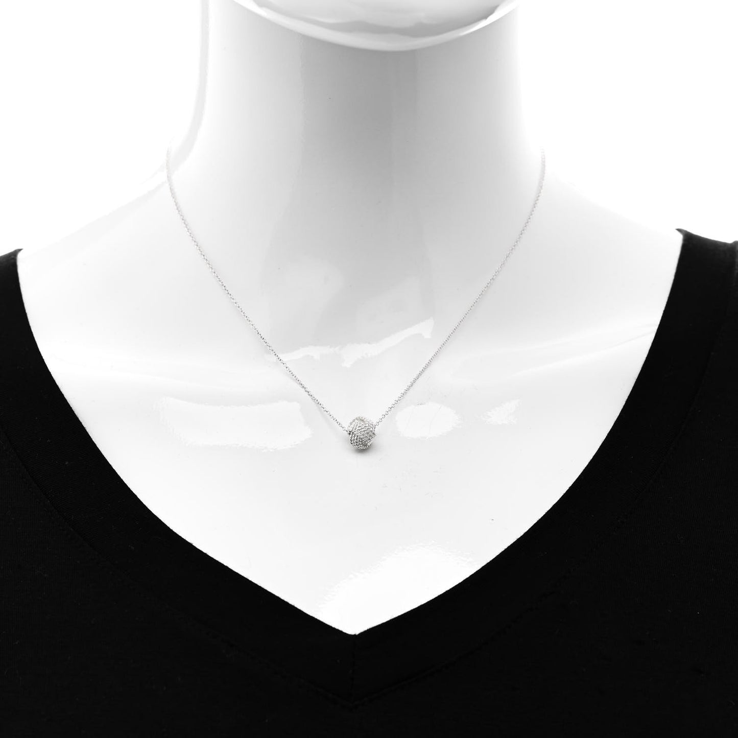 Sterling Silver Twist Knot Pendant Necklace