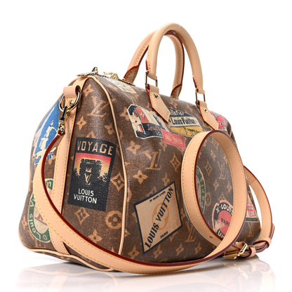 Louis Vuitton Monogram Hotel Labels Speedy Bandouliere 30 3 of 9