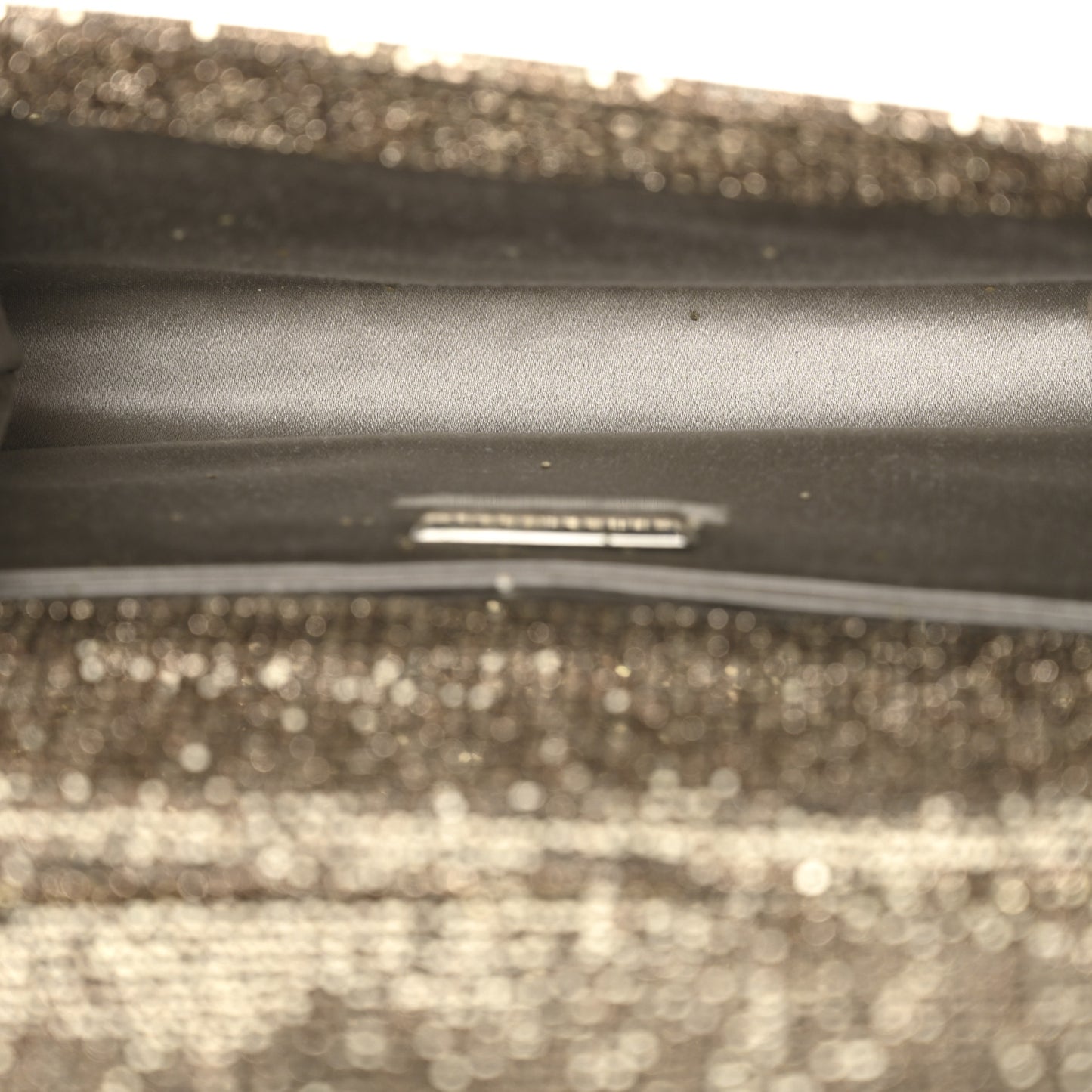 Satin Glitter Chelsea Twinkle Clutch Ebonized Gold