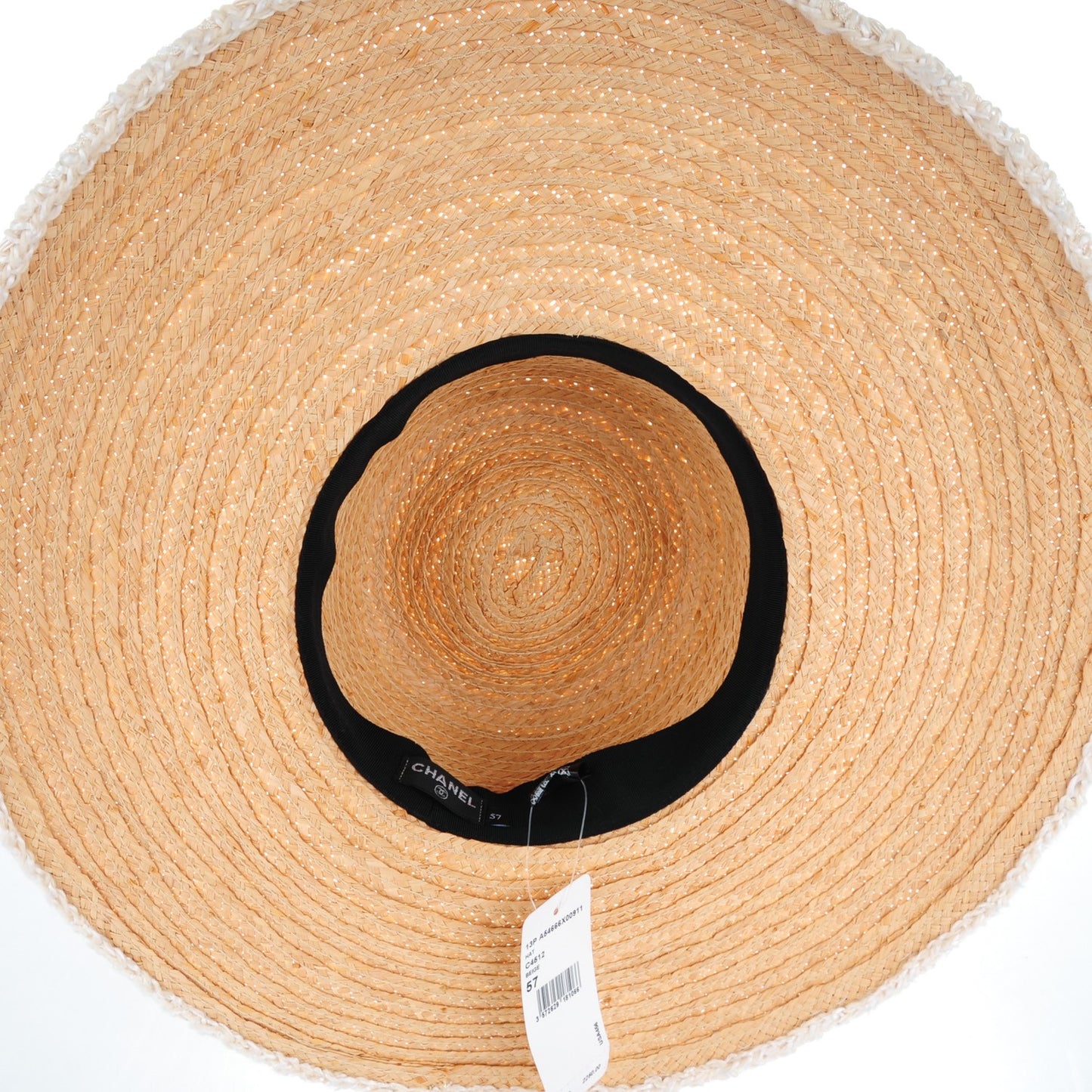 Straw CC Floppy Hat 57 Beige