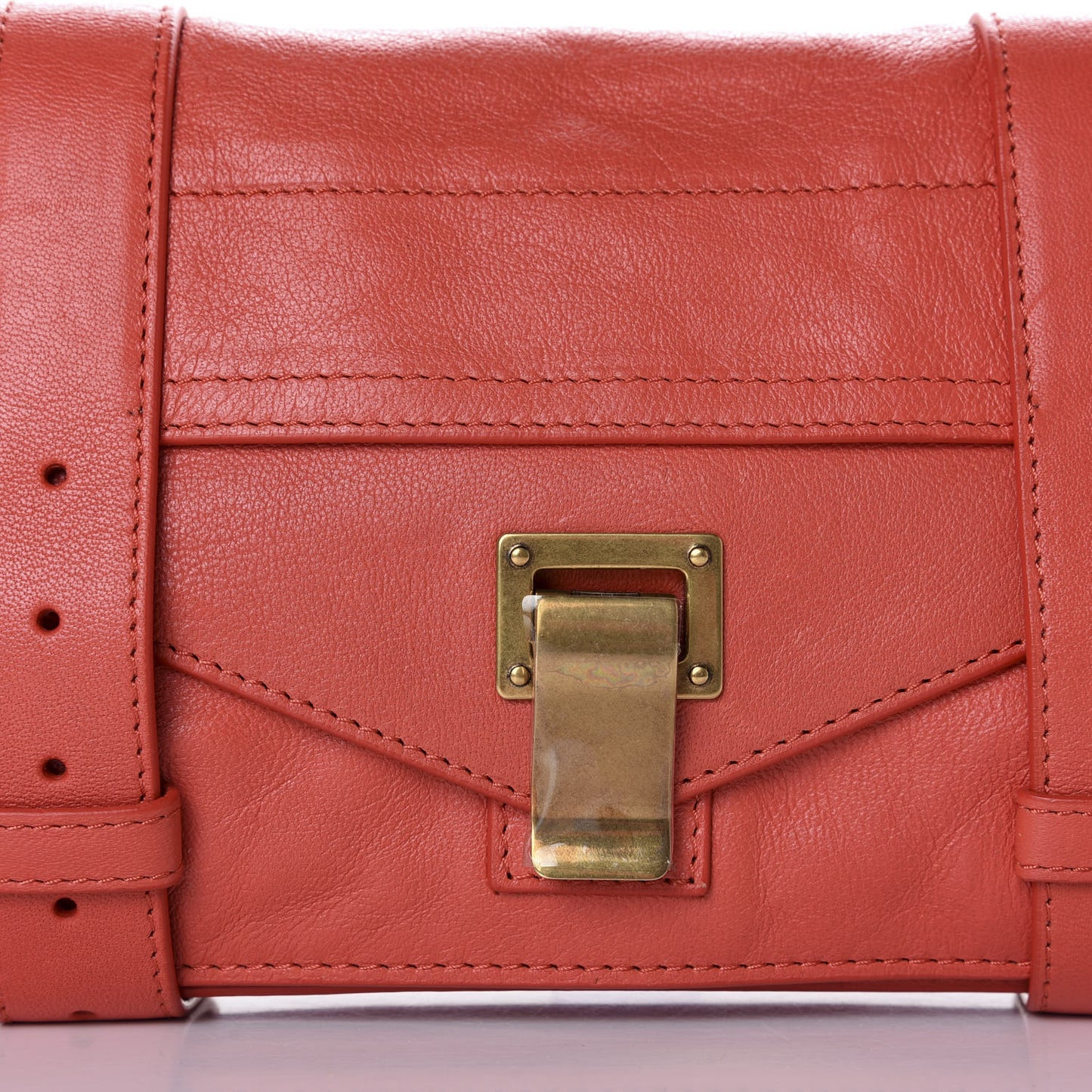 Lambskin PS1 Pochette Clutch Deep Coral