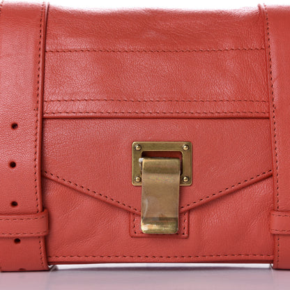 Proenza Schouler Lambskin PS1 Pochette Clutch Deep Coral 11 of 12