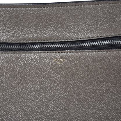 Celine Drummed Calfskin Medium Edge Shoulder Bag Grey 6 of 7