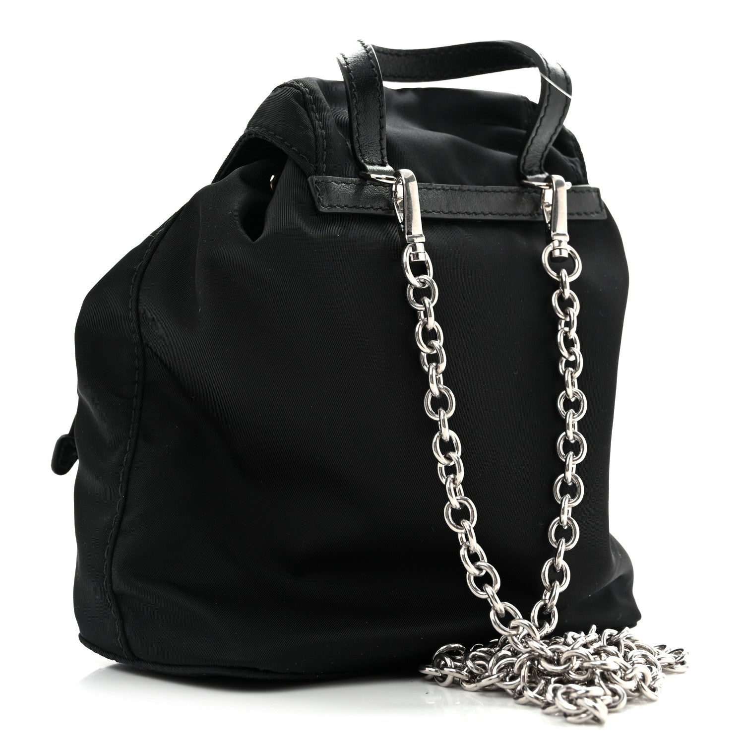 Prada Nylon Vela Mini Crossbody Backpack Black 3 of 11