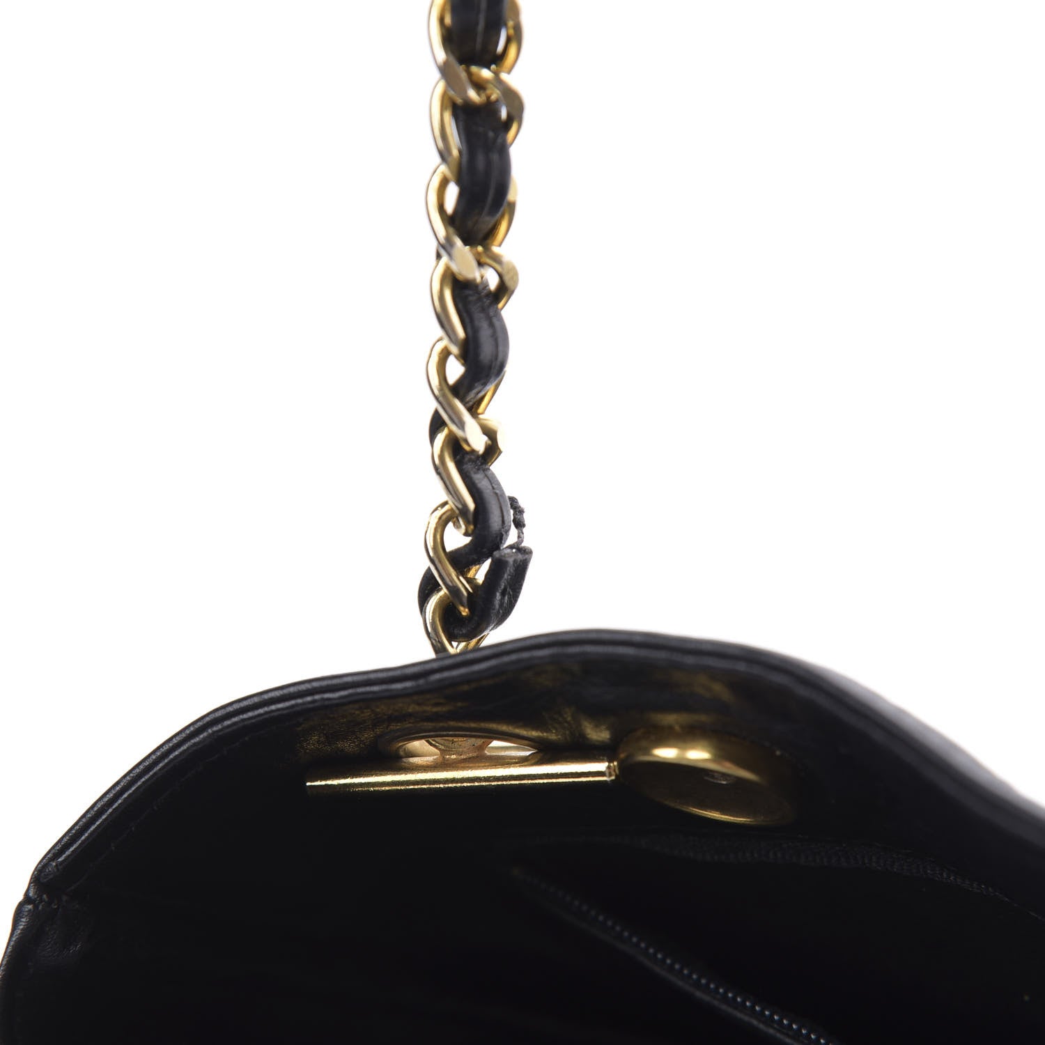 Chanel Lambskin Shopping Tote Black 13 of 13