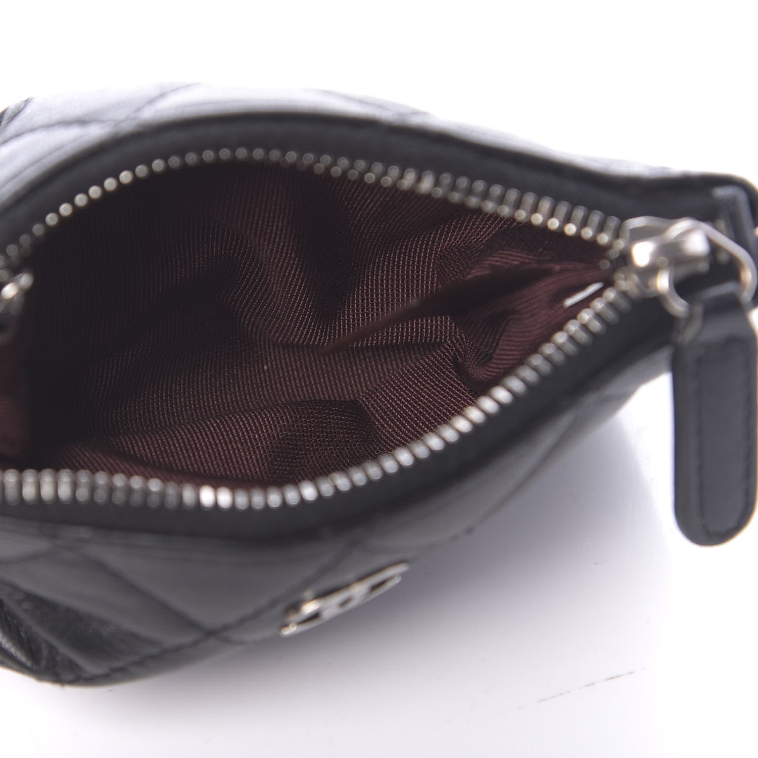 Chanel Lambskin Quilted Key Holder Case Black 5 of 10