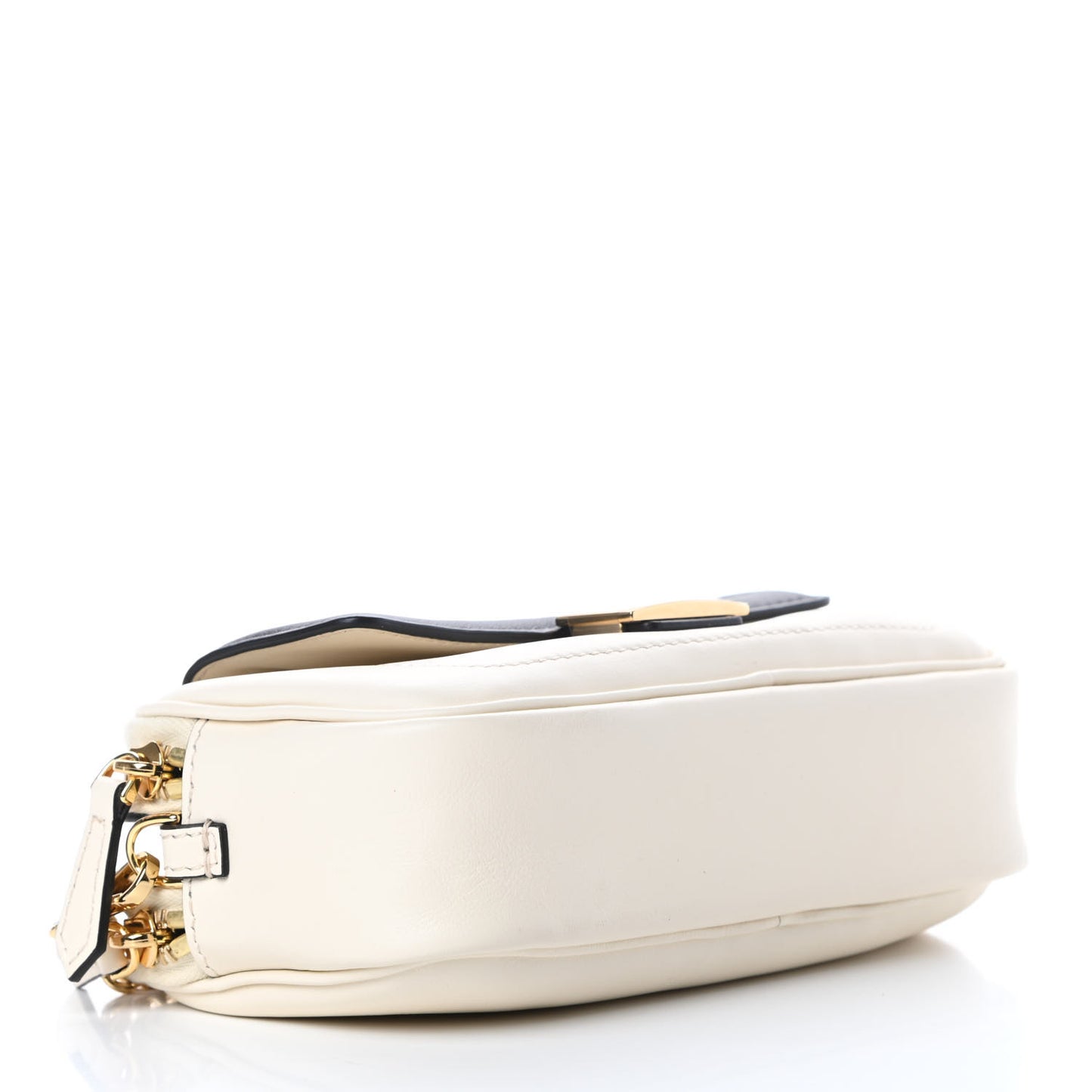 Vitello Grace Matte Bi-Color Easy Baguette Uovo Black