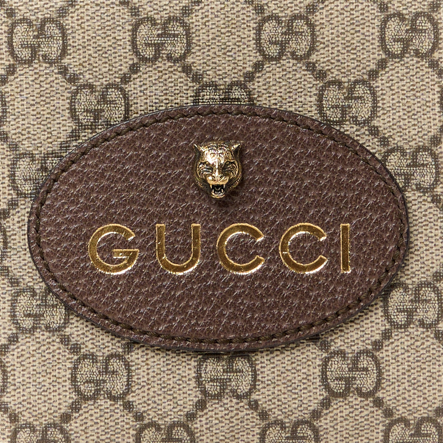 GG Supreme Monogram Web Neo Vintage Shoulder Bag Beige New Acero Crop