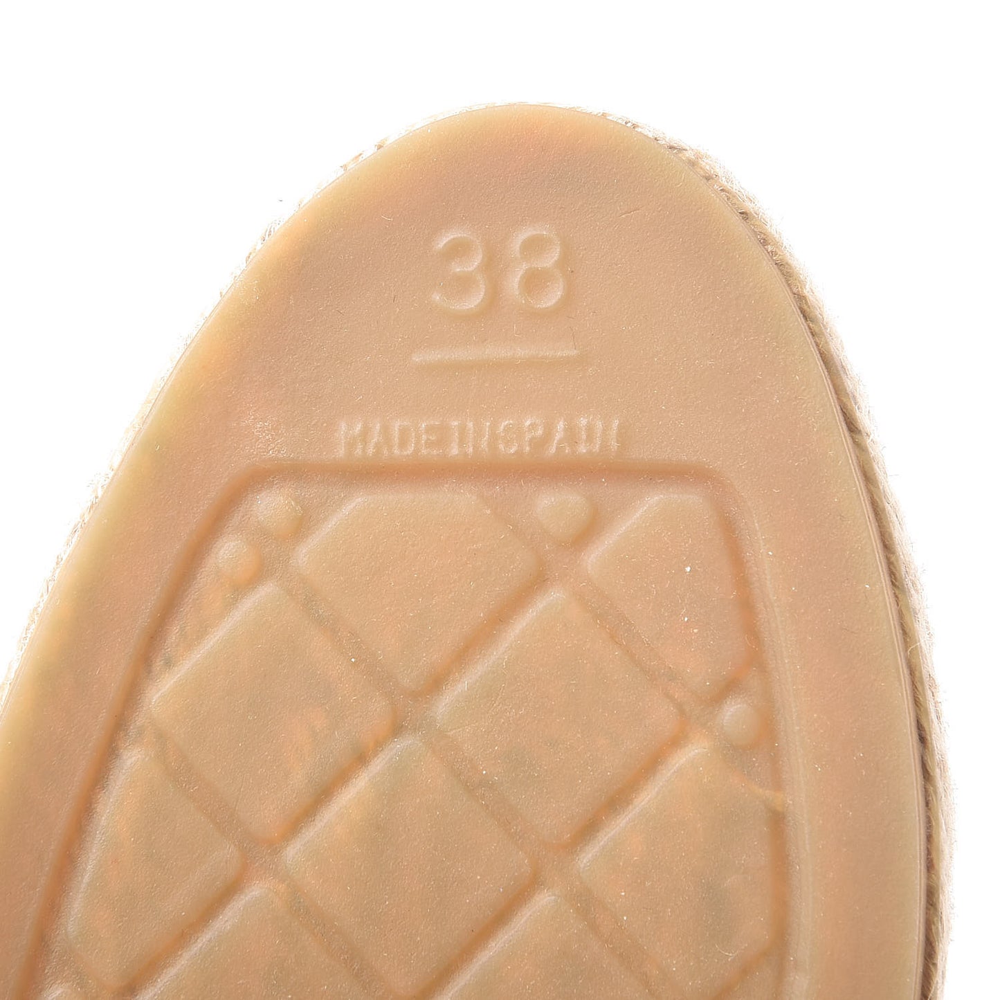 Lambskin CC Espadrilles 38 Beige Black