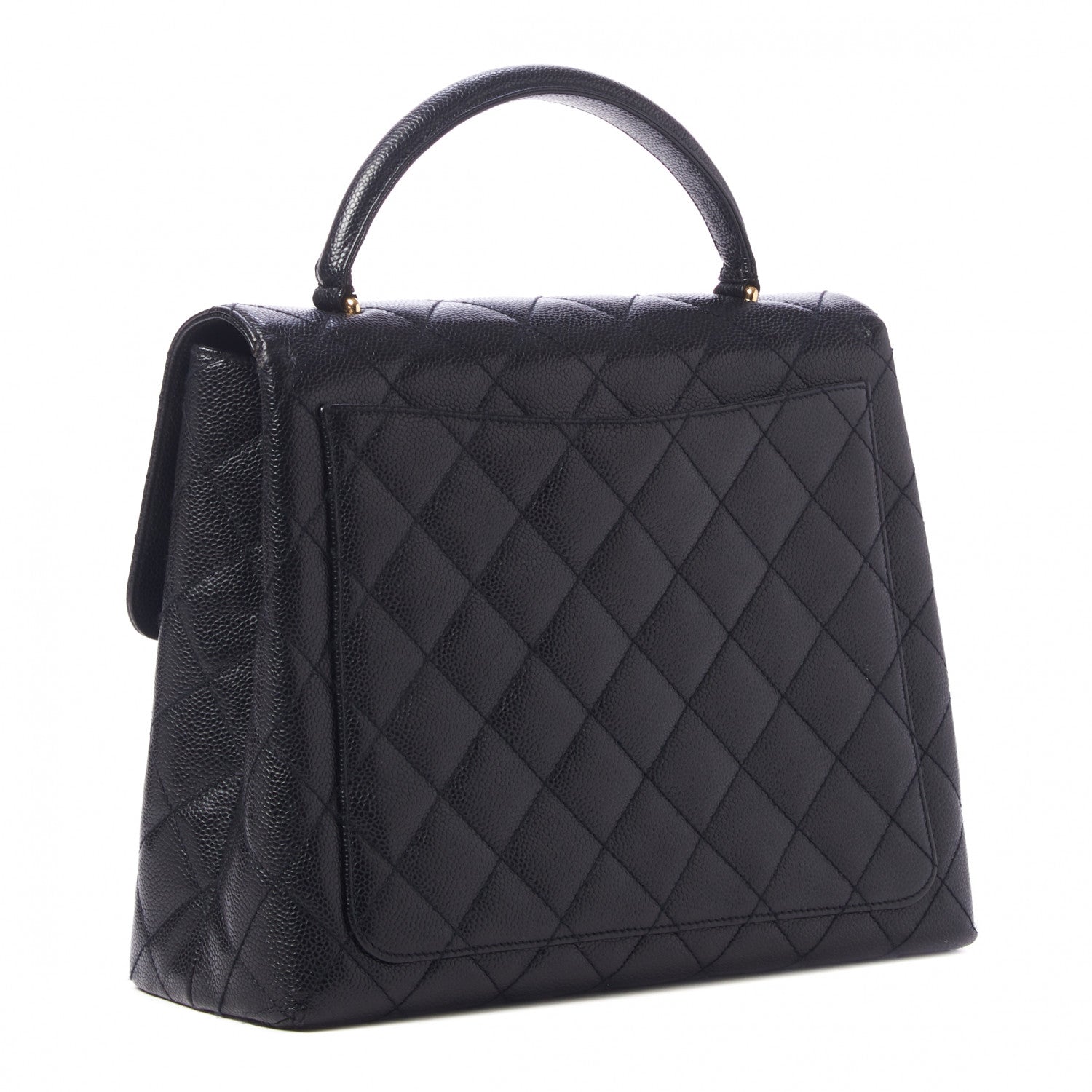 Chanel Caviar Quilted Jumbo Kelly Flap Black 3 of 10