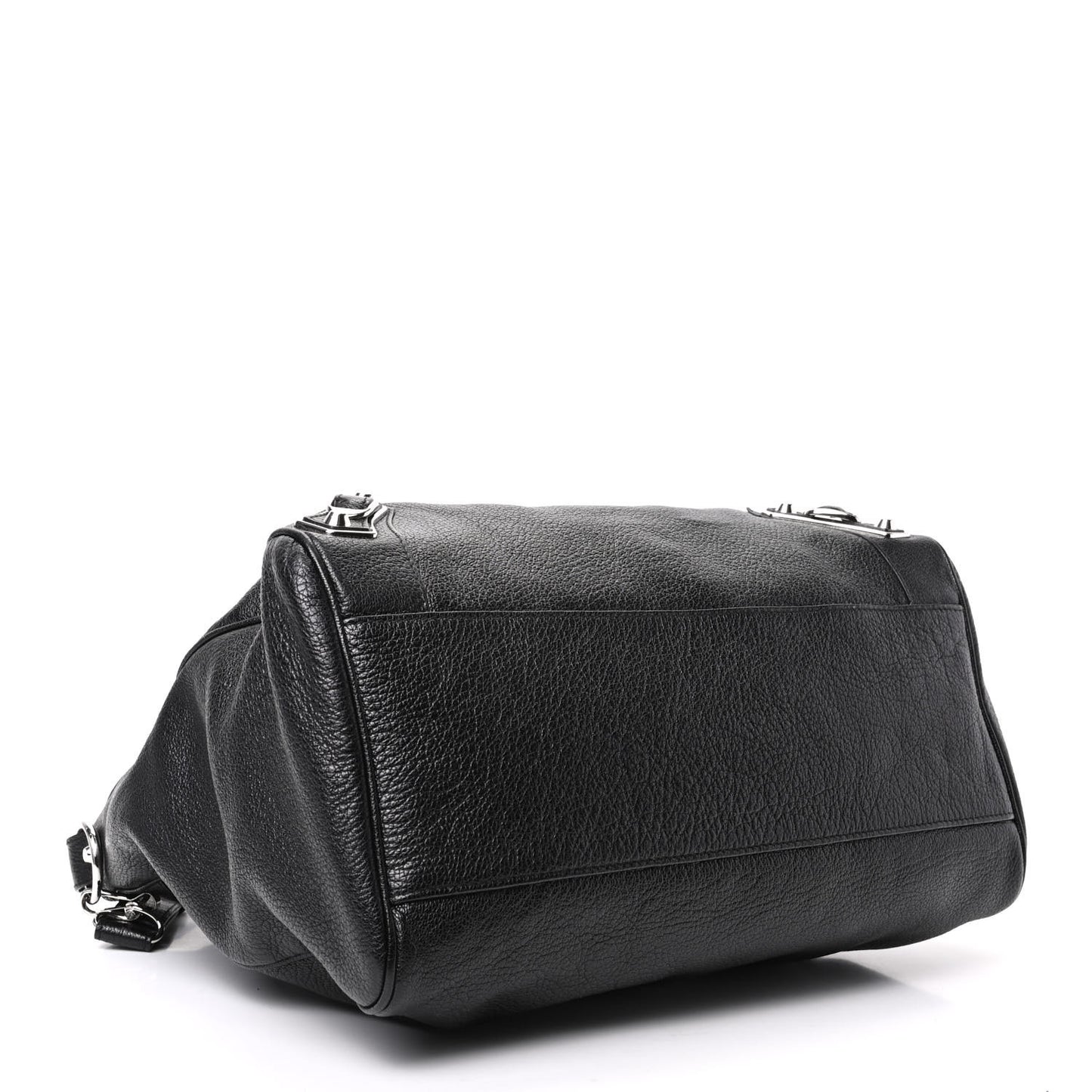 Chevre Silver Metallic Edge Hardware Velo Black