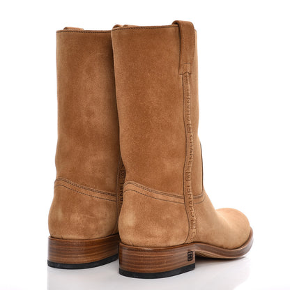 Chanel Suede Logo Boots 39 Camel 4 of 9