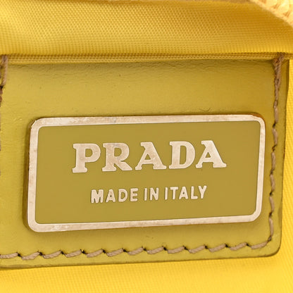 Prada Tessuto Nylon Flat Messenger Bag Light Yellow 6 of 10