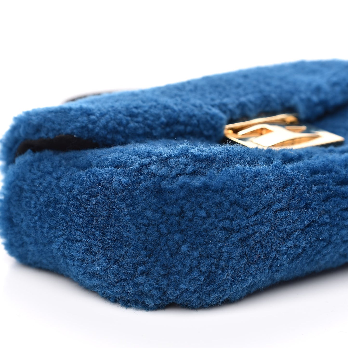 Shearling Nappa Mini Be Baguette Shoulder Bag Blue Black