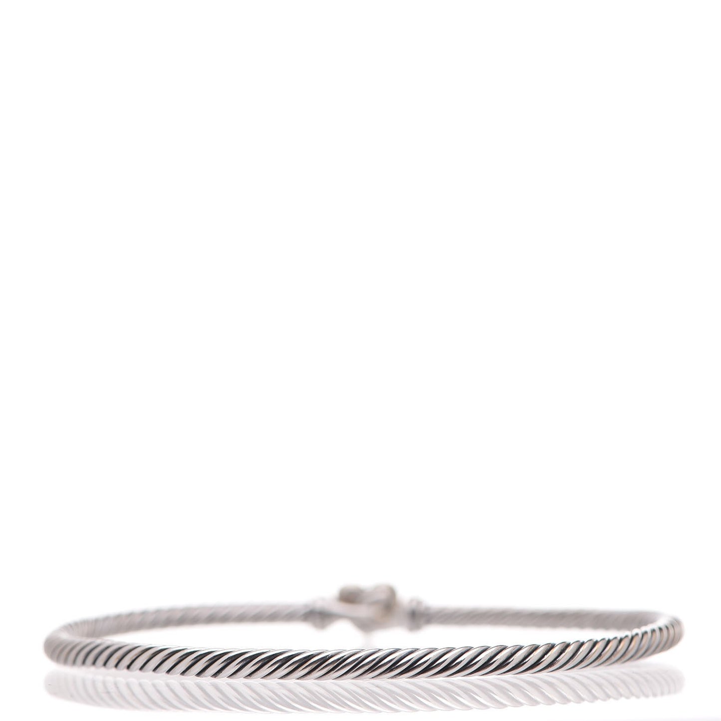 Sterling Silver 18K Yellow Gold 3mm Cable Collectibles Heart Bracelet