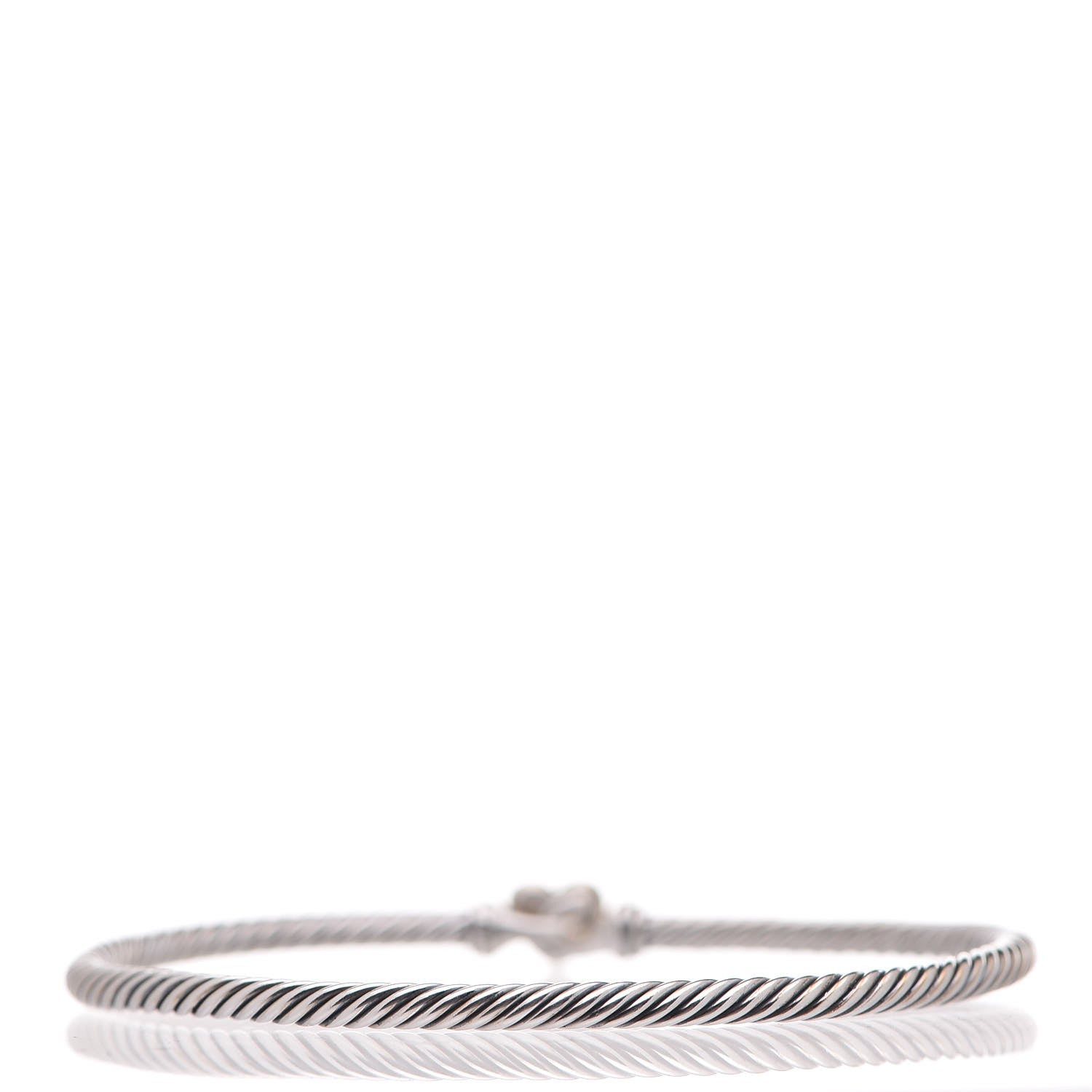 David Yurman Sterling Silver 18K Yellow Gold 3mm Cable Collectibles Heart Bracelet 3 of 4