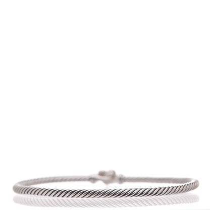 David Yurman Sterling Silver 18K Yellow Gold 3mm Cable Collectibles Heart Bracelet 3 of 4