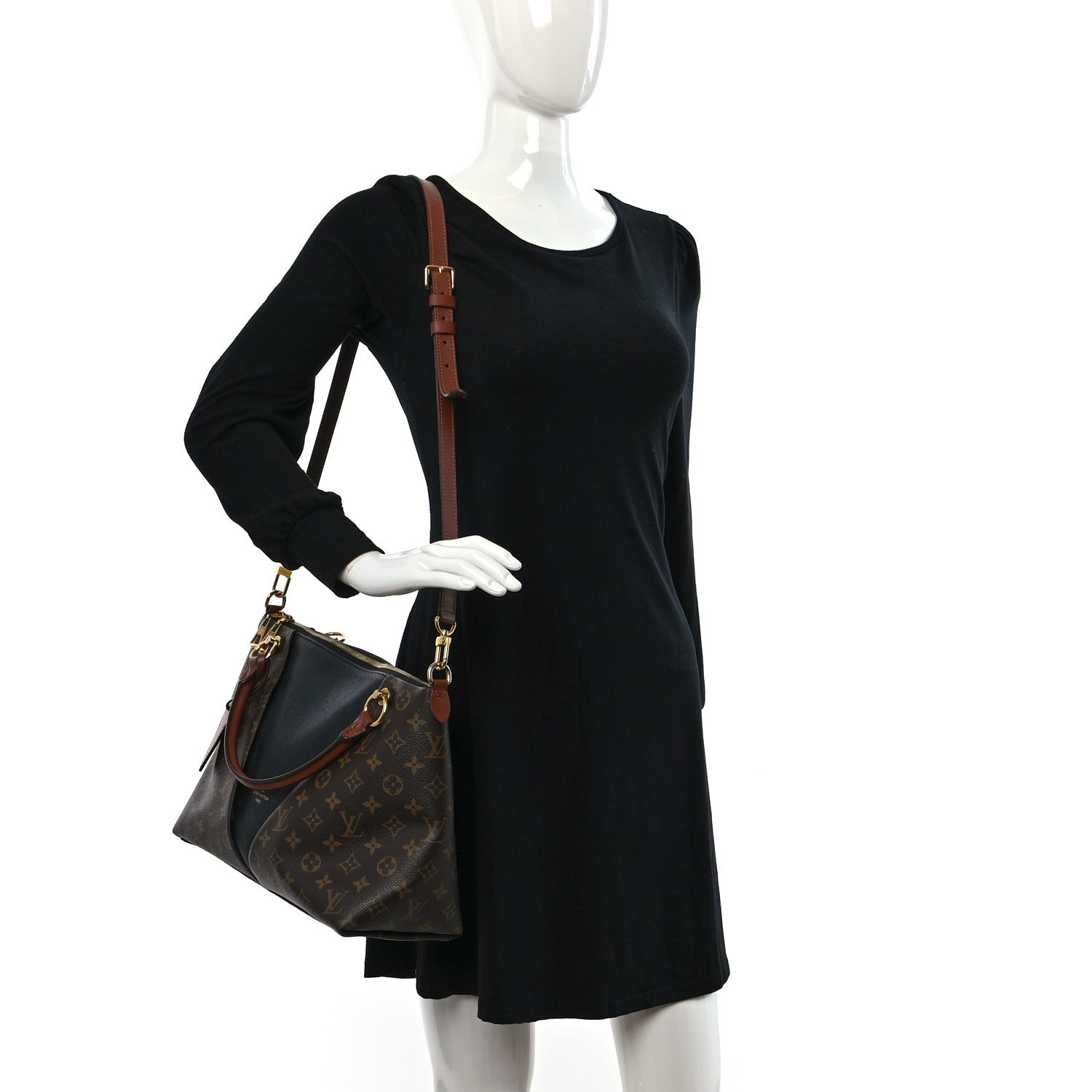 Louis Vuitton Monogram V Tote MM Black 2 of 10