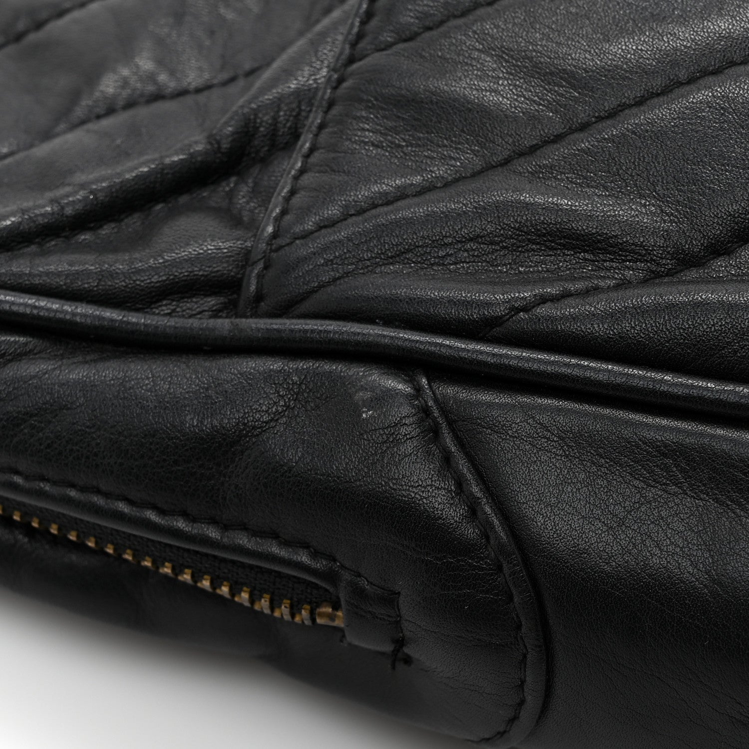 Chanel Lambskin Surpique Chevron Small Tote Black 13 of 14