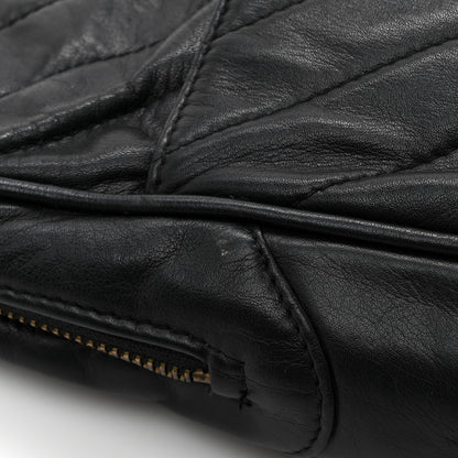 Chanel Lambskin Surpique Chevron Small Tote Black 13 of 14