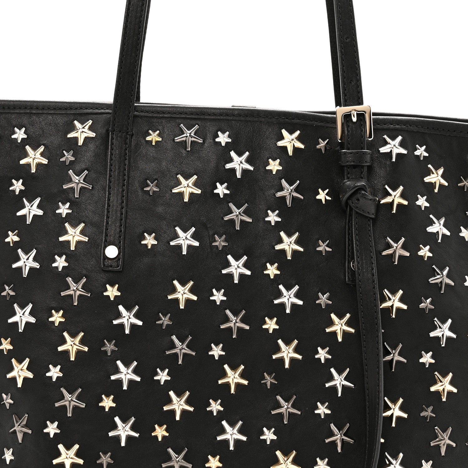 Jimmy Choo Calfskin Star Studded Tote Black 8 of 12