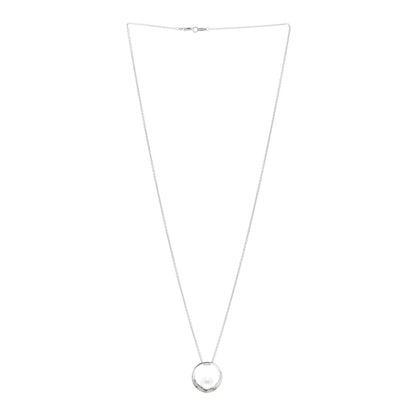 Mikimoto 18K White Gold Akoya Pearl 7mm Circle Pendant Necklace 3 of 4