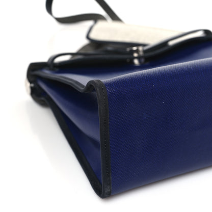 Hermes Toile H Berline Vache Hunter Herbag Zip PM 31 Bleu Encre Black 9 of 10
