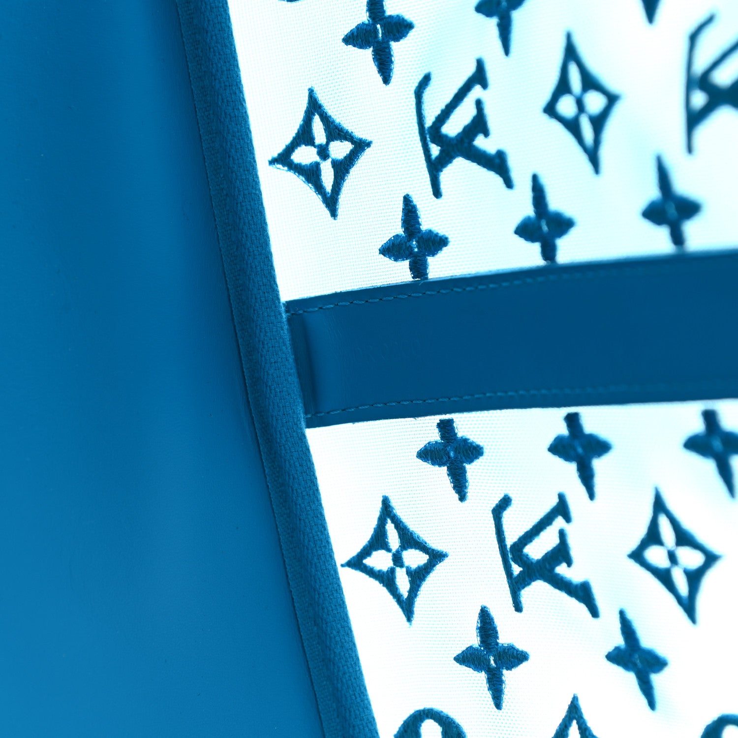 Louis Vuitton Monogram See Through Keepall Triangle Bandouliere 50 Turquoise 7 of 10