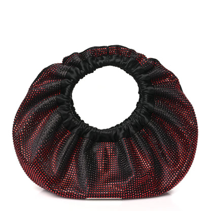 Alexander Wang Crystal Satin Mini Handle Crescent Bag Black Burnt Cherry 1 of 10