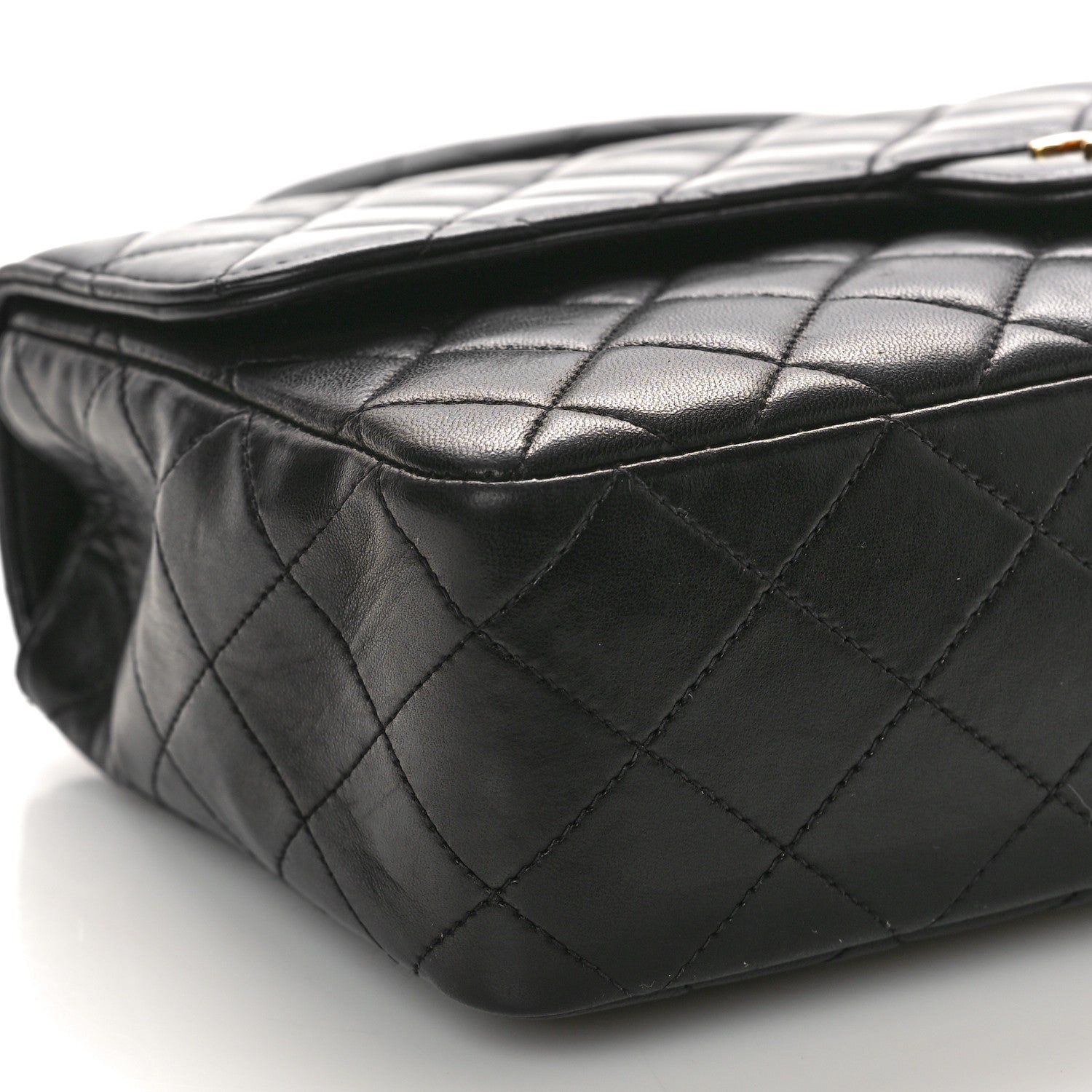 Chanel Lambskin Quilted Medium Rectangular Kelly Flap Bag Black 9 of 11
