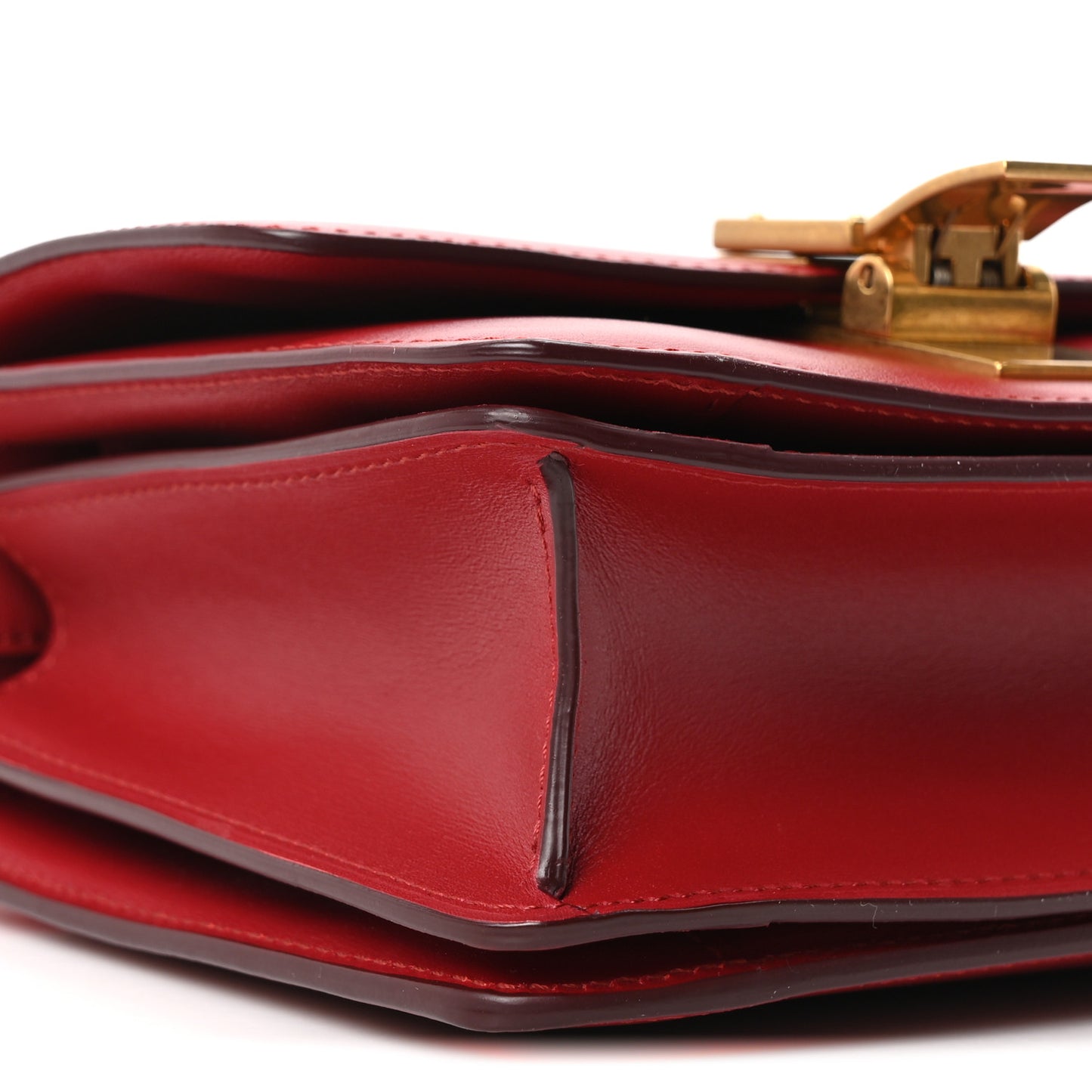 Smooth Calfskin Small Classic Box Flap Bag Red