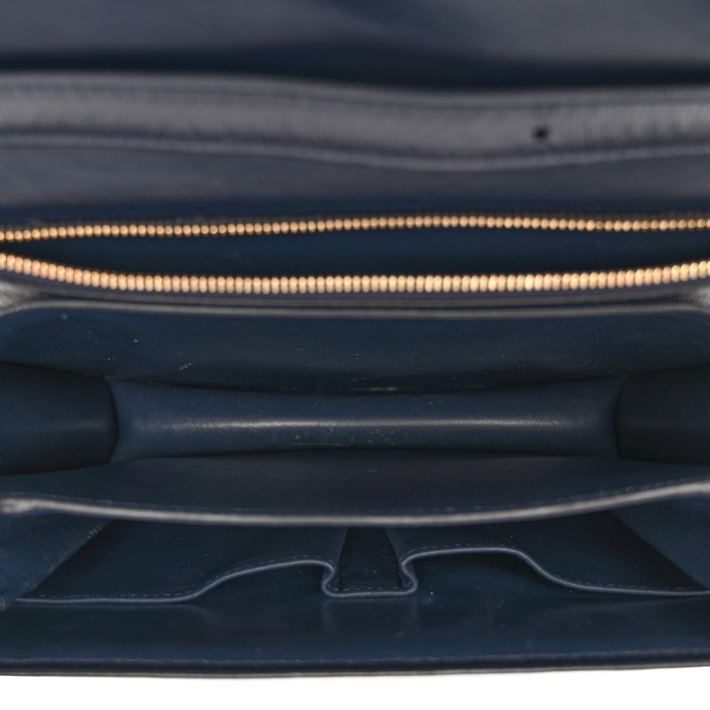 Liege Calfskin Medium Classic Box Flap Bag Dark Blue