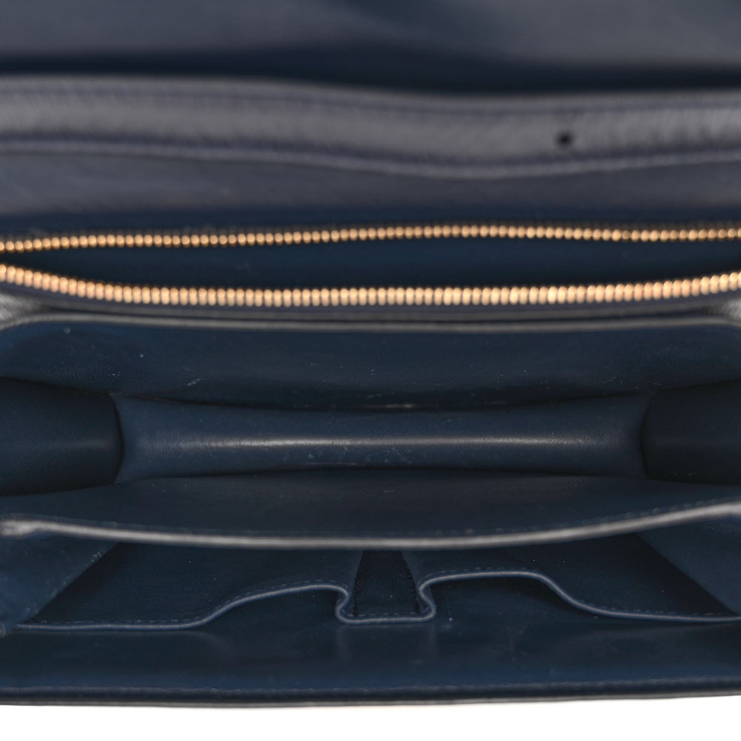 Celine Liege Calfskin Medium Classic Box Flap Bag Dark Blue 5 of 14