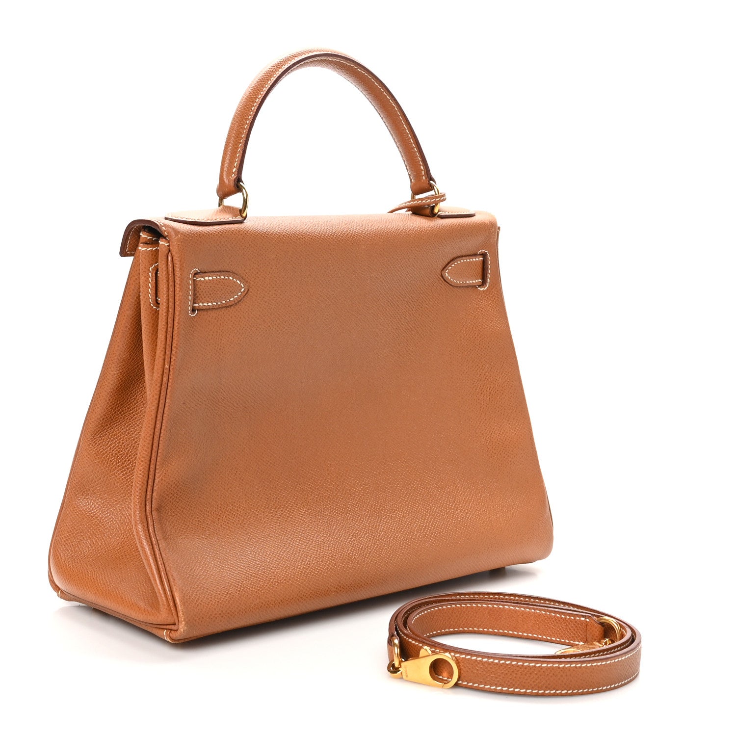 Hermes Courchevel Kelly Retourne 28 Gold 3 of 11
