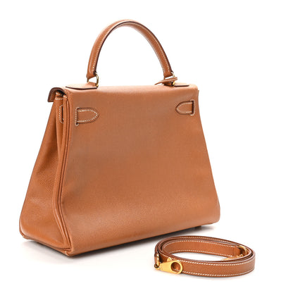 Hermes Courchevel Kelly Retourne 28 Gold 3 of 11