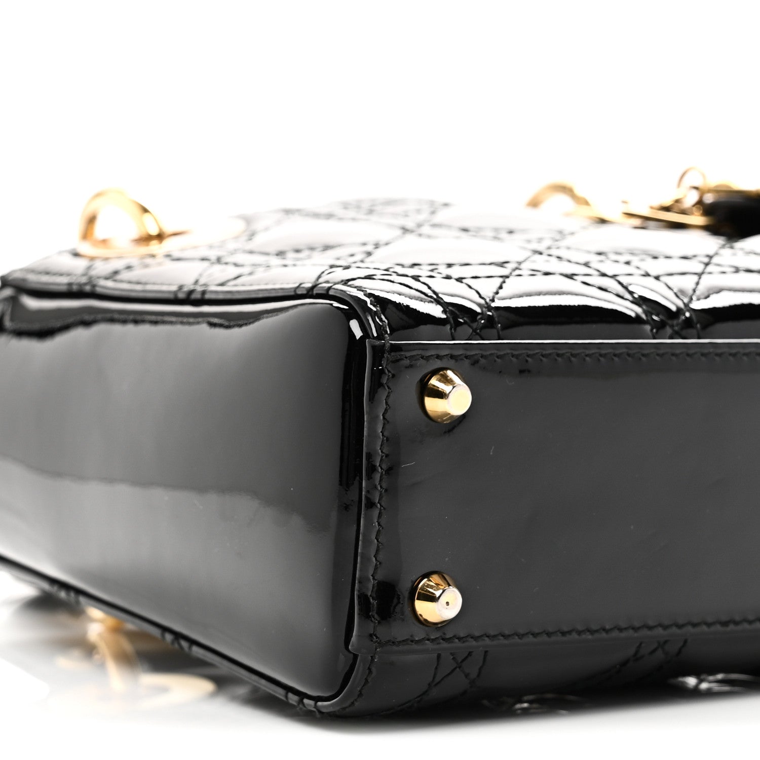 Christian Dior Patent Cannage Mini Lady Dior Black 9 of 12