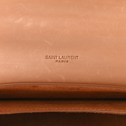 Saint Laurent Smooth Calfskin Cotton Canvas Small Kaia Satchel Natural Beige 6 of 10