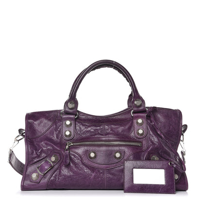 Balenciaga Agneau Giant 21 Silver Hardware Part Time Raisin 1 of 7