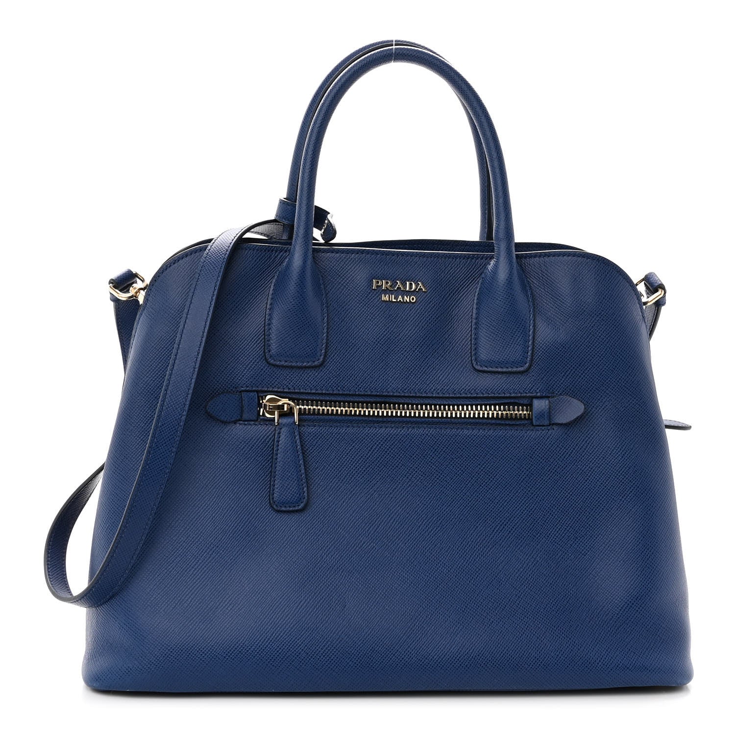 Prada Saffiano Cuir Open Promenade Tote Bluette 1 of 11