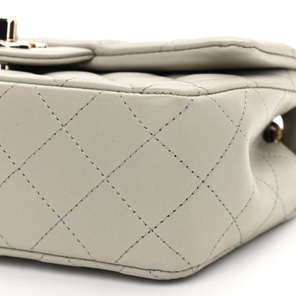 Chanel Lambskin Quilted Mini Rectangular Flap Grey 10 of 10