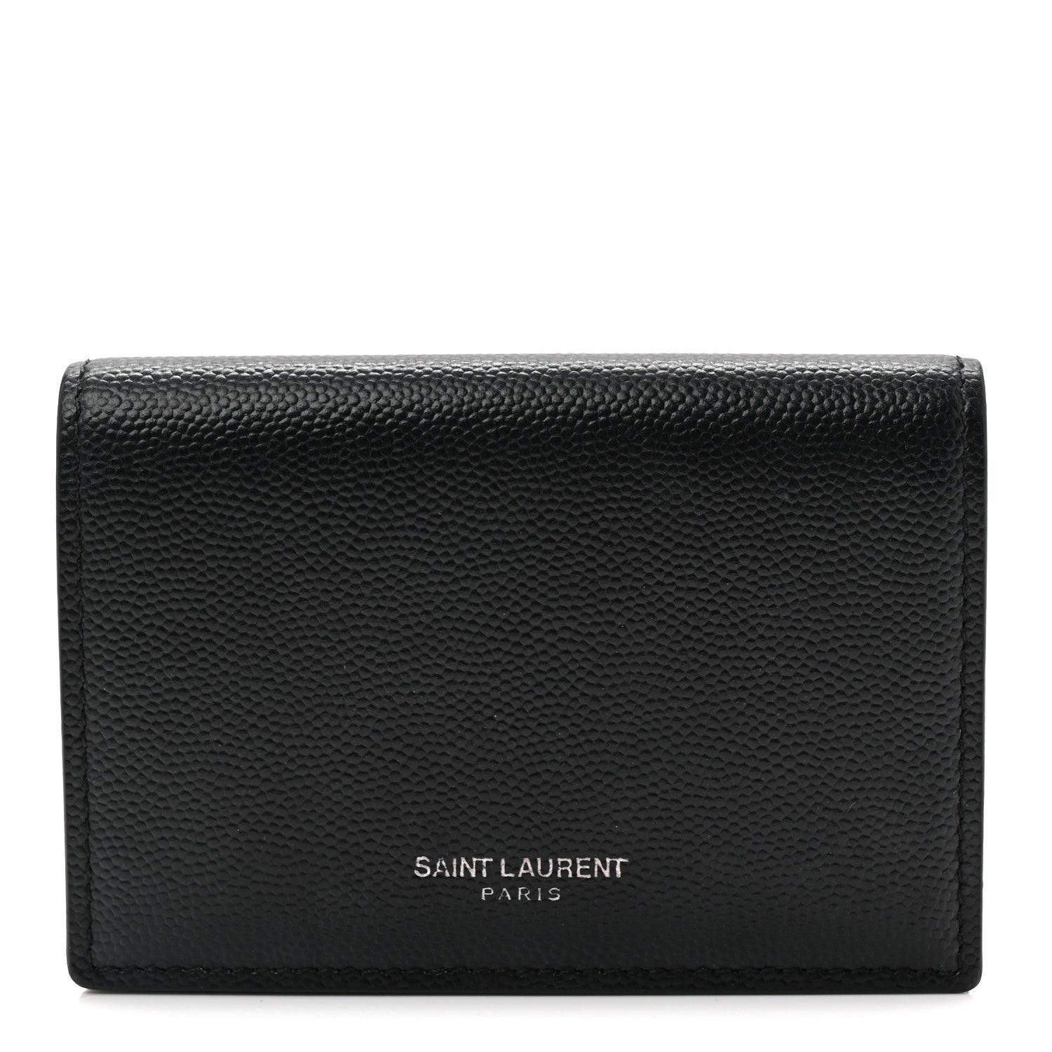 Saint Laurent Grain De Poudre Business Card Case Black 1 of 9