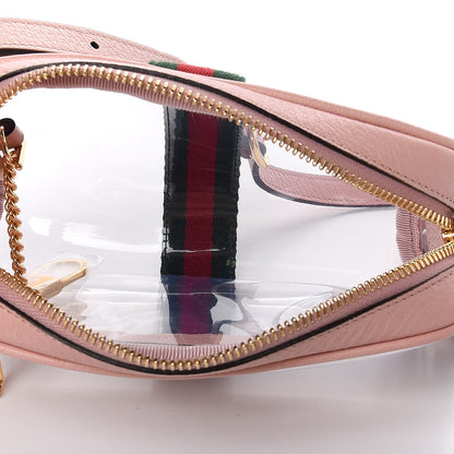 Gucci Vinyl Web Mini Ophidia Transparent Shoulder Bag Perfect Pink 7 of 10