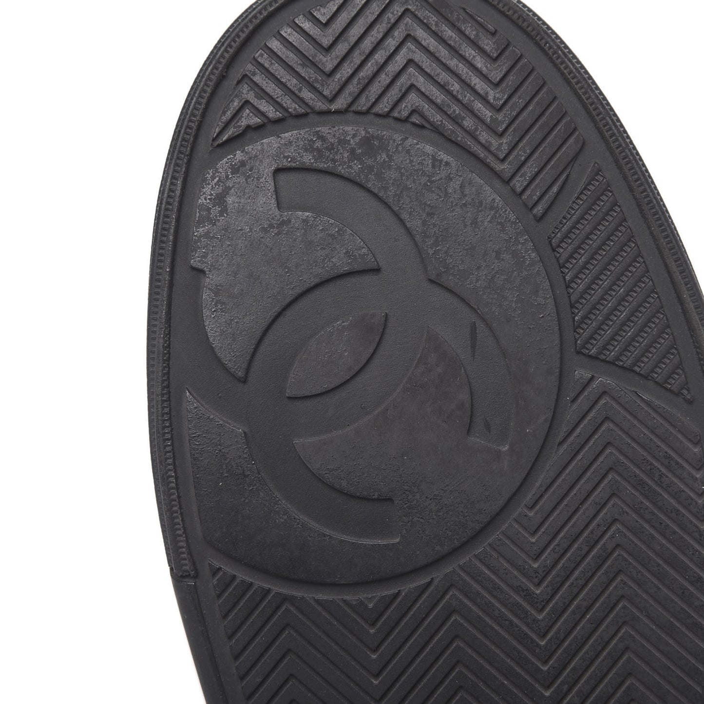 Calfskin Womens Logo Sneakers 40 Black White