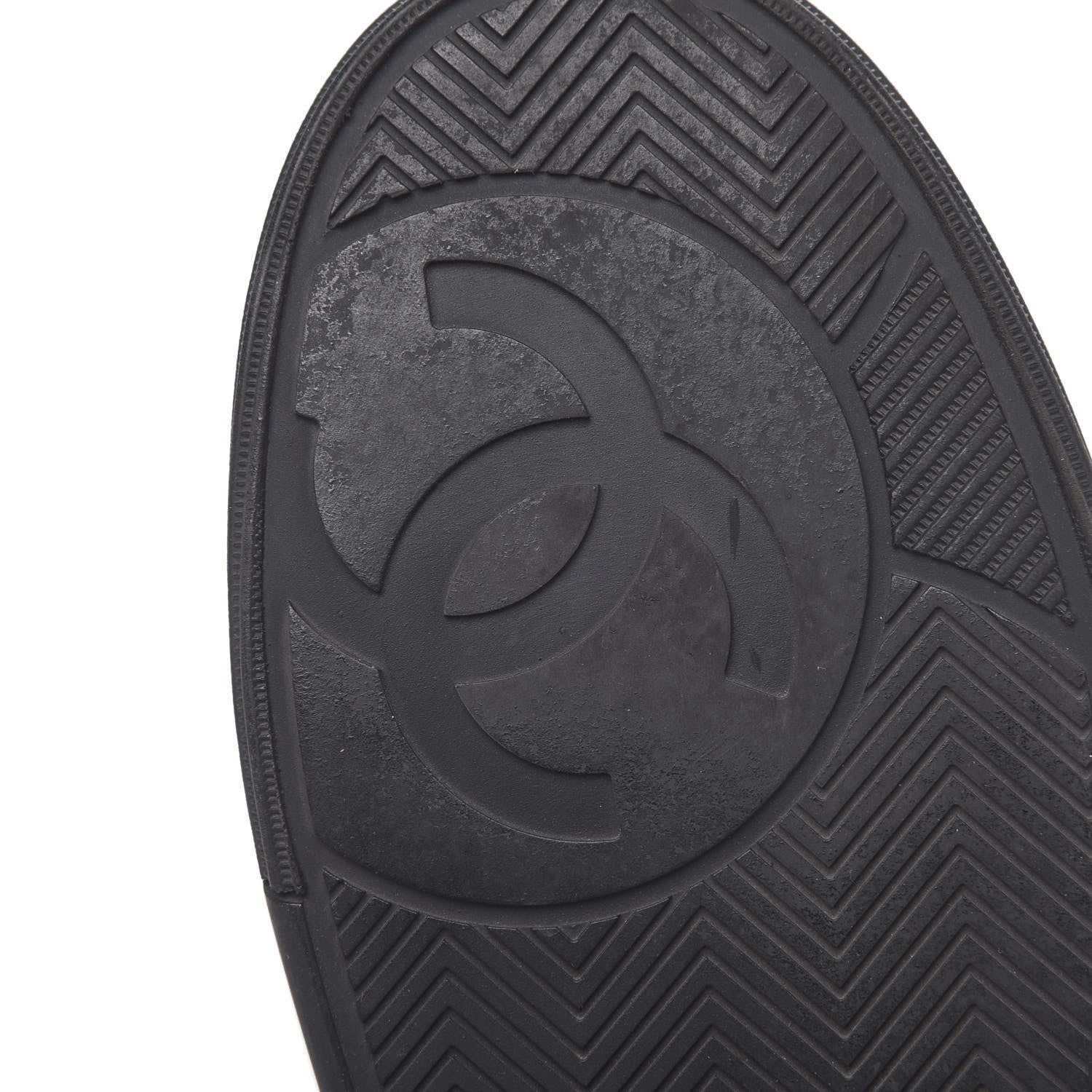 Chanel Calfskin Womens Logo Sneakers 40 Black White 8 of 8