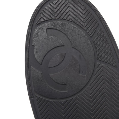 Chanel Calfskin Womens Logo Sneakers 40 Black White 8 of 8