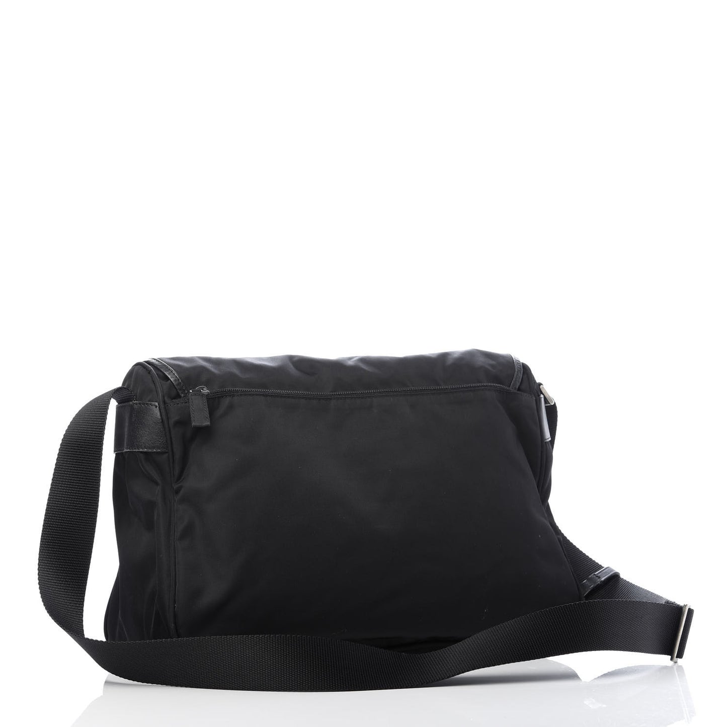 Nylon Vela Messenger Bag Black