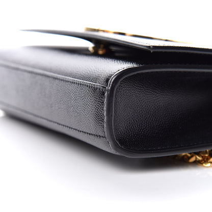 Saint Laurent Grain De Poudre Small Monogram Kate Satchel Black 9 of 9